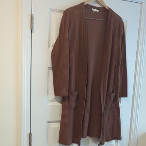 Another Reason™ Elegant Cardigan With Side Slits P2P 24 L38